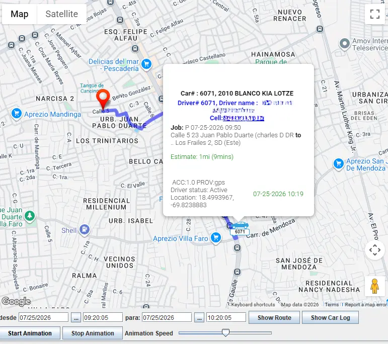 Pantalla de reserva SoftRide